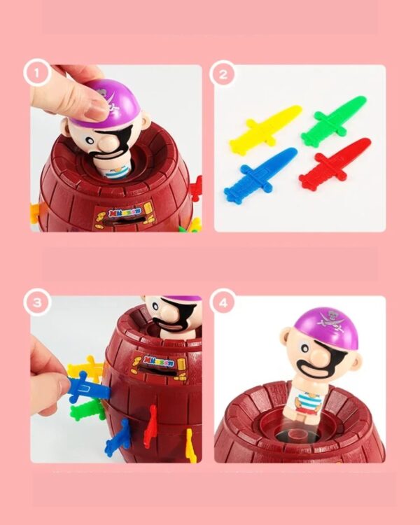 Gra zręcznościowa szalony pirat w beczce Gra zręcznościowa szalony pirat w beczce