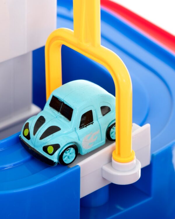 Tor przeszkód interaktywny parking garaż + 5 pojazdów Tor przeszkód interaktywny parking garaż + 5 pojazdów