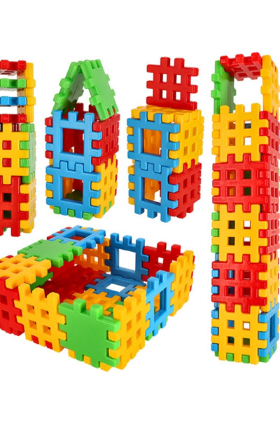 Klocki konstrukcyjne wafle 24 elementy