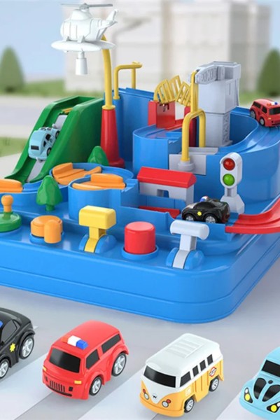 Tor przeszkód interaktywny parking garaż + 5 pojazdów