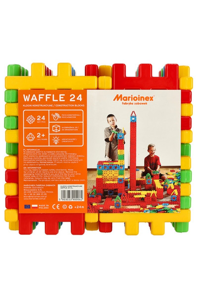 Klocki konstrukcyjne wafle 24 elementy