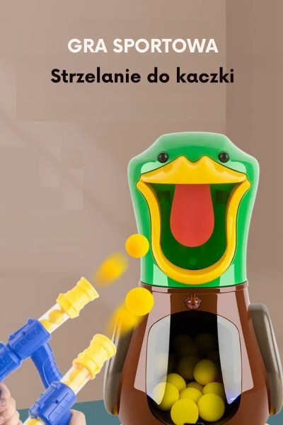 Głodna kaczka strzelanie do celu Zestaw pistolet + kulki