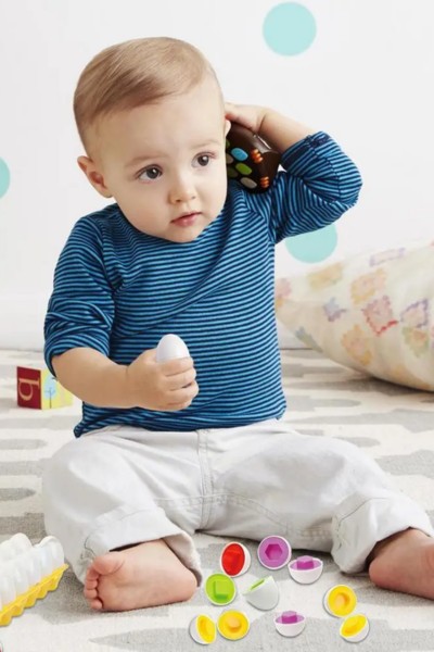 Układanka edukacyjna dopasuj kształty jajka 12 sztuk