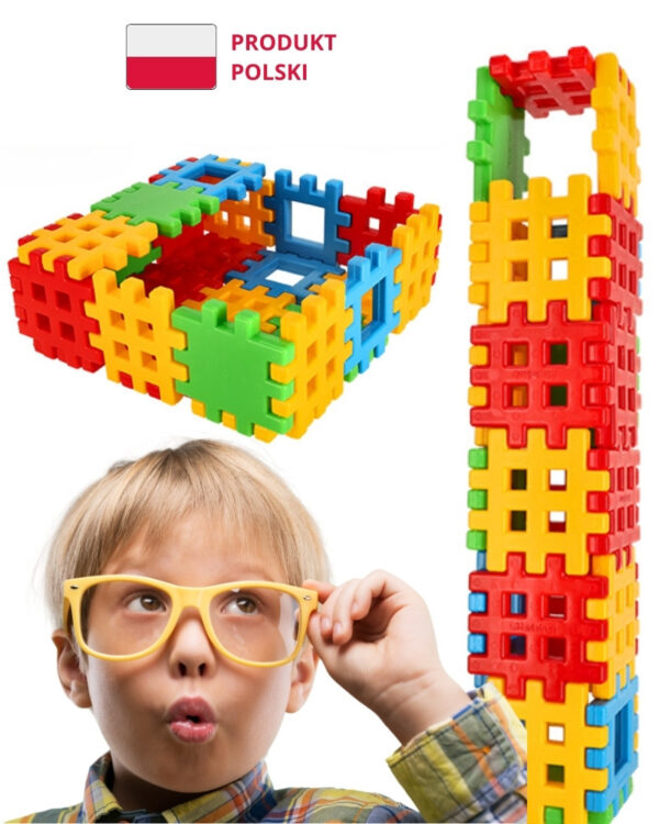 Klocki konstrukcyjne wafle 24 elementy Klocki konstrukcyjne wafle 24 elementy