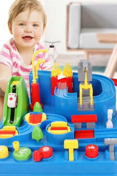 Tor przeszkód interaktywny parking garaż + 5 pojazdów