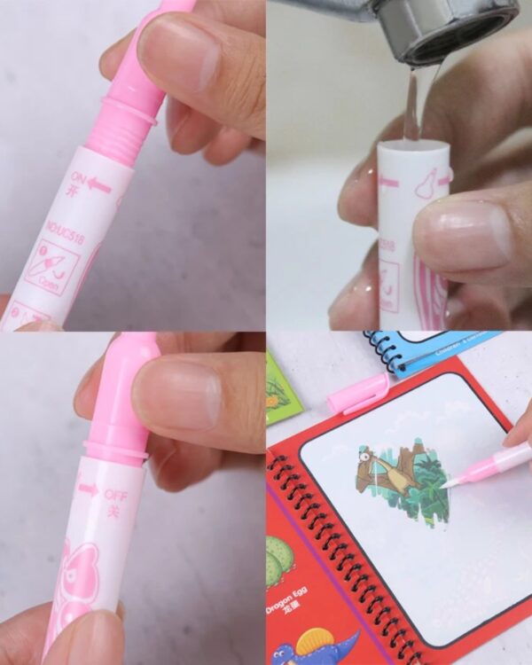 Książeczka wodna z mazakiem zwierzęta ZESTAW 3 sztuki Książeczka wodna z mazakiem zwierzęta ZESTAW 3 sztuki