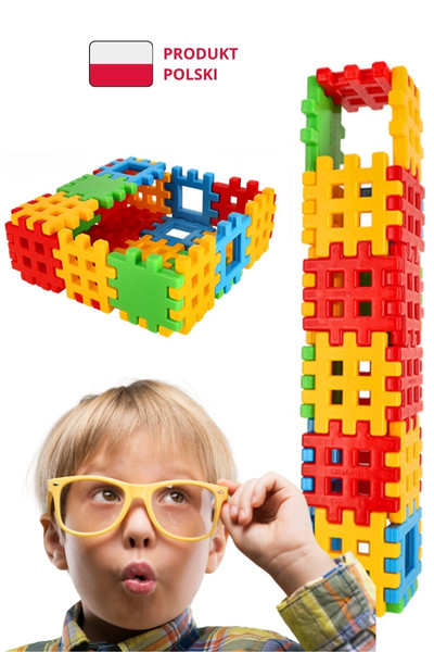 Klocki konstrukcyjne wafle 24 elementy