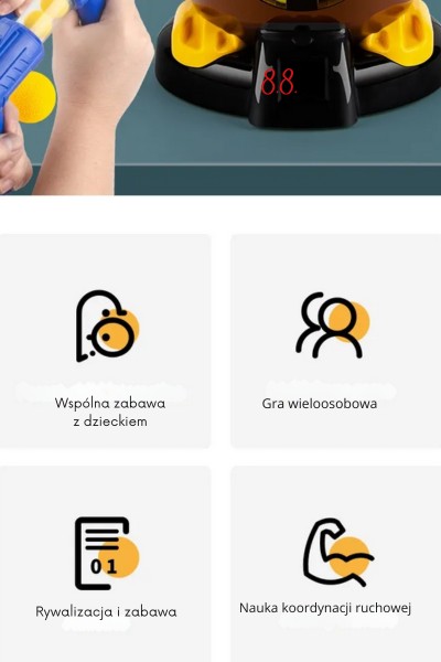 Głodna kaczka strzelanie do celu Zestaw pistolet + kulki