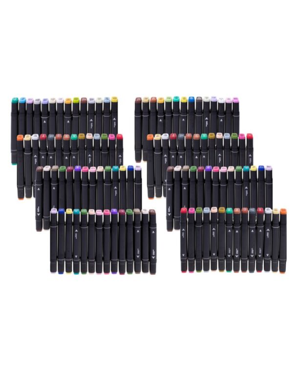 Markery dwustronne alkoholowe 80 sztuk + Etui Markery dwustronne alkoholowe 80 sztuk + Etui