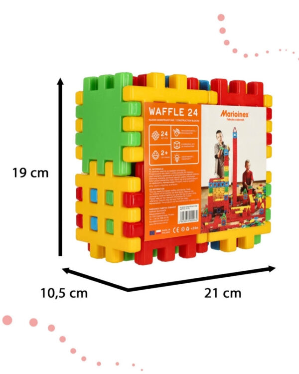 Klocki konstrukcyjne wafle 24 elementy Klocki konstrukcyjne wafle 24 elementy
