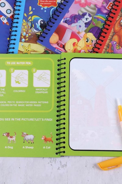 Książeczka wodna z mazakiem zwierzęta ZESTAW 3 sztuki