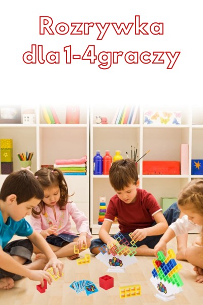 Układanka TETRIS balansujące klocki gra logiczna gra dla 4 osób