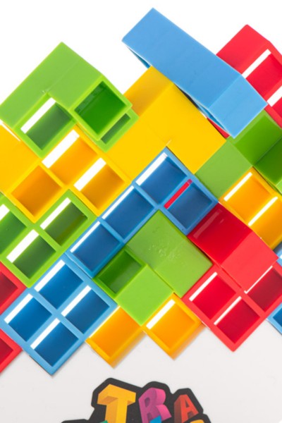 Układanka TETRIS balansujące klocki gra logiczna zbliżenie