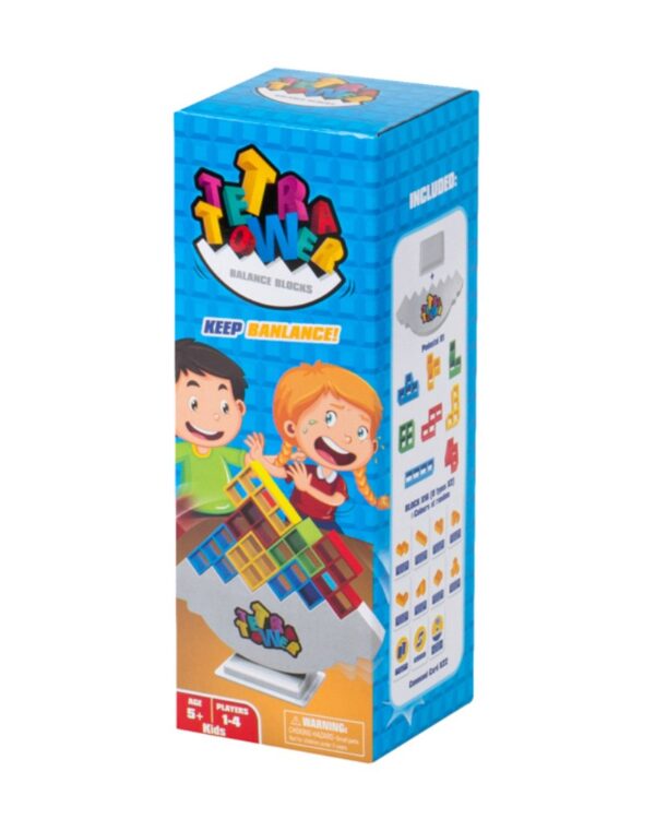 Układanka TETRIS balansujące klocki gra logiczna pudełko