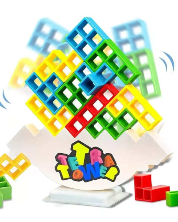 Układanka TETRIS balansujące klocki gra logiczna w ruchu