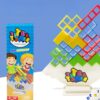 Układanka TETRIS balansujące klocki gra logiczna gra i pudełki