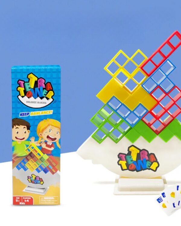 Układanka TETRIS balansujące klocki gra logiczna gra i pudełki