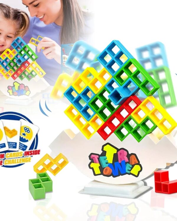 Układanka TETRIS balansujące klocki gra logiczna gra i elementy