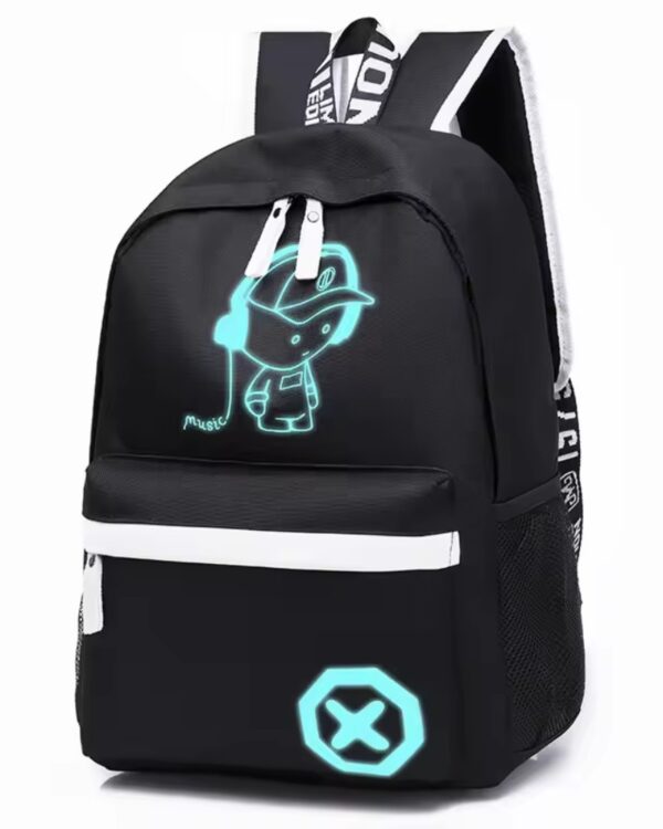 Plecak szkolny młodzieżowy LumiBag odblaskowy USB wielokomorowy świecący