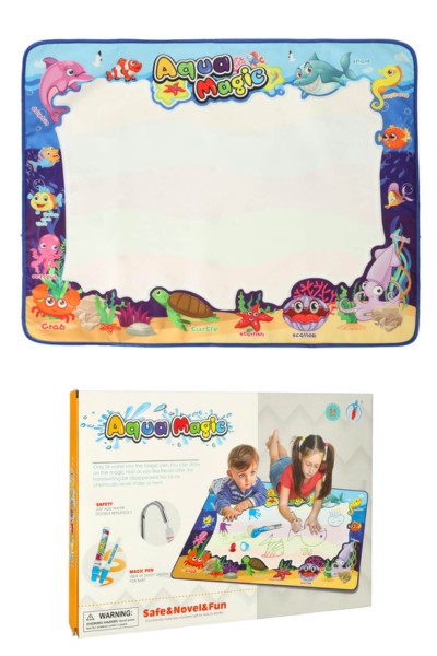 Mata wodna do malowania wodą XXL 100×80 pieczątki szablony zestaw