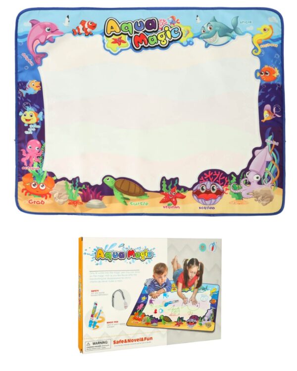 Mata wodna do malowania wodą XXL 100x80 pieczątki szablony zestaw