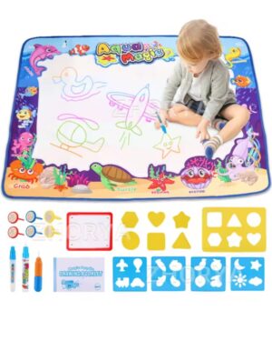 Mata wodna do malowania wodą XXL 100x80 pieczątki szablony zestaw Mata wodna do malowania wodą XXL 100x80 pieczątki szablony zestaw