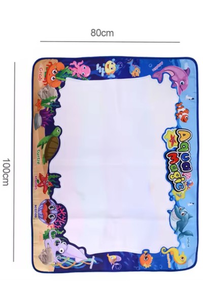 Mata wodna do malowania wodą XXL 100×80 pieczątki szablony zestaw wymiary