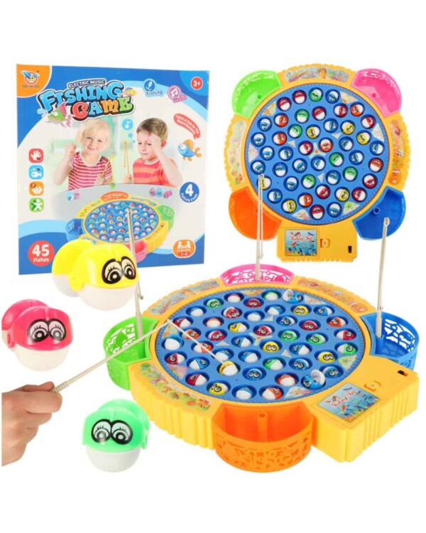 Gra zręcznościowa rodzinna łowienie rybek 45 rybek + 4 wędki